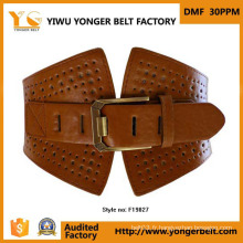 Fashion Designs Wide Unisex Pin Buckle Braided Elastic Stretch Belt